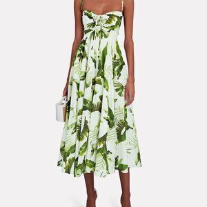 CARA CARA Maidstone Dress Green Palm Tree Midi Maxi